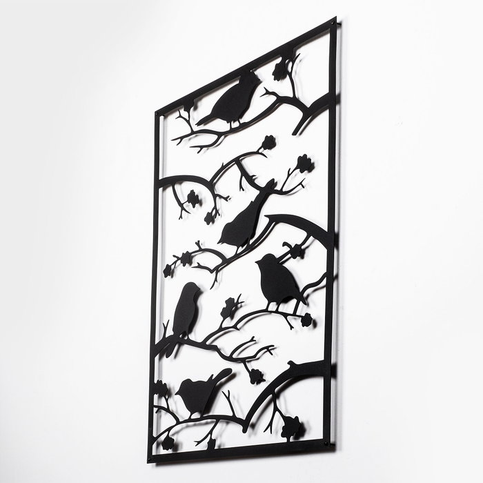Wallity Tree Branch Birds Escultura de pared de metal negra Wallity Tree Branch Birds Escultura de pared de metal negra